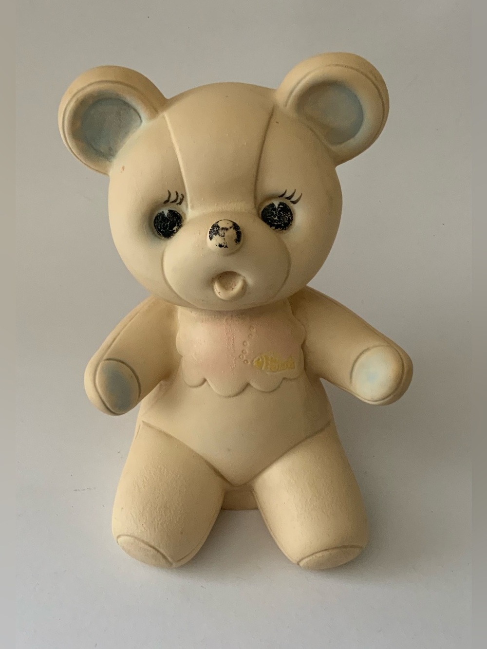 Vintage Classic Beige Baby Bear Squeaky Toy